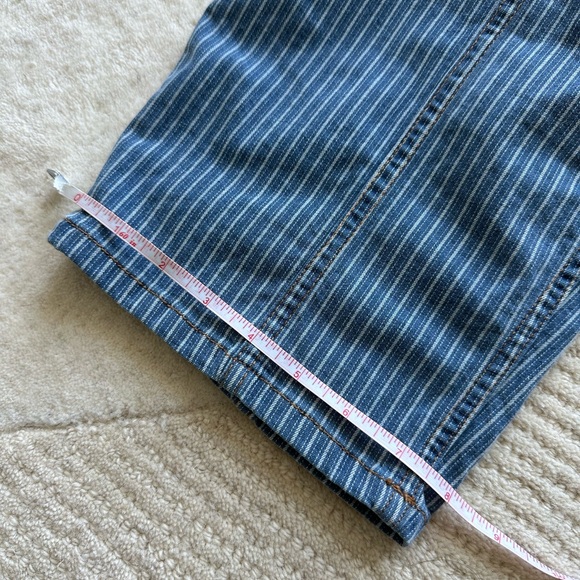 GANNI Light Stripe Denim Cargo Pants - Picture 8 of 10